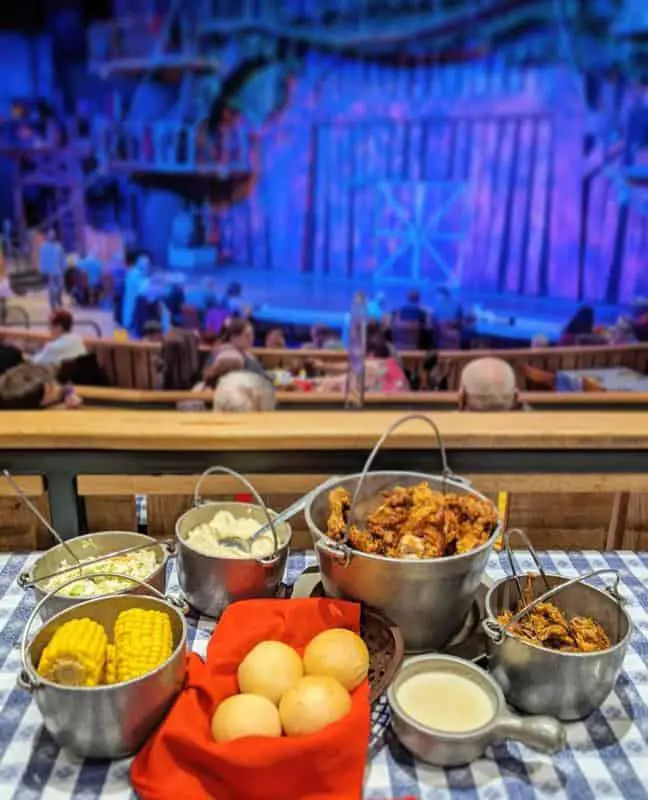 Food at the Hatfield and McCoy Dinner Show